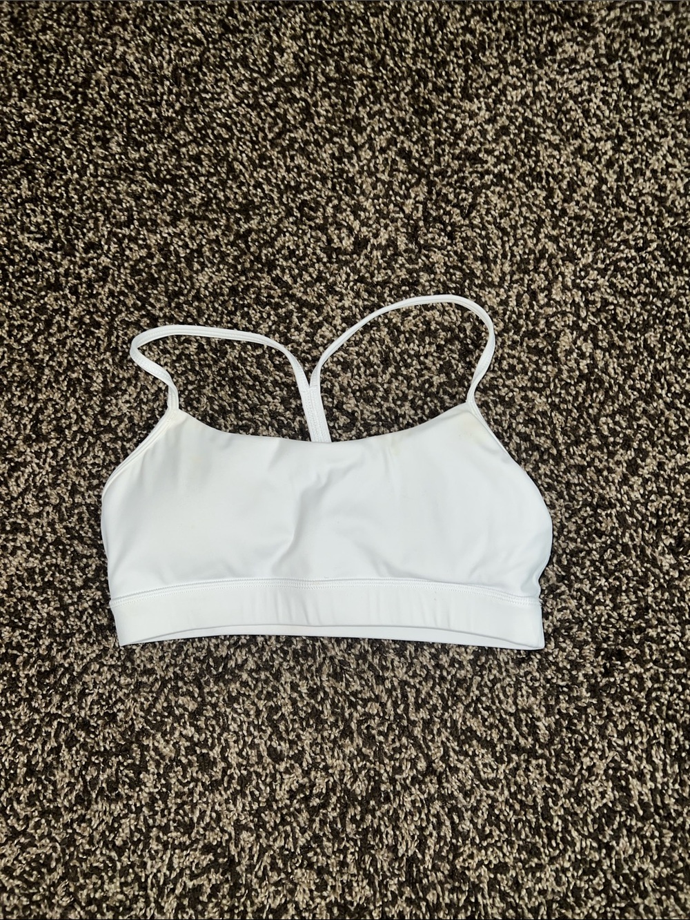 Amazon White Strappy Sports Bra